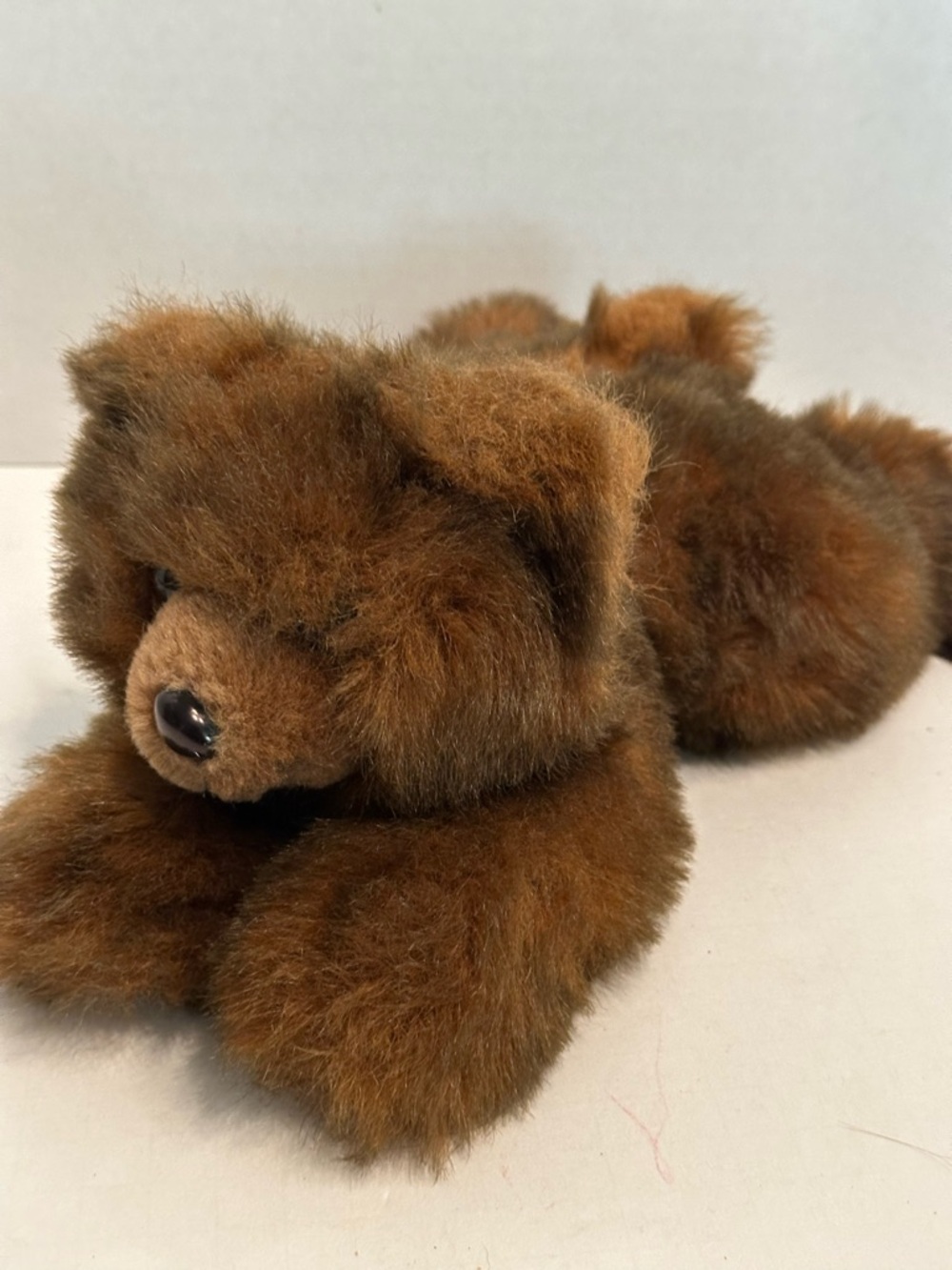 Brown Plush Baby Minky Bear Stuffed Animal Soft Toy Vintage